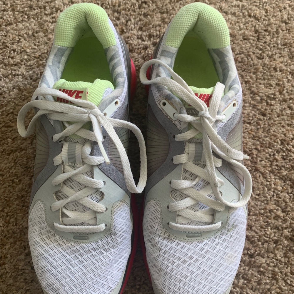 Nike lunar eclipse white/grey/pink/yellow sneaker